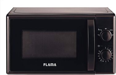 Мікрохвильова піч Flama 1834 FL Comptoir du 20L 700 W Black - Мікрохвильова піч (Comptoir du, 20 л, 700 Вт, поворотна, чорна, ліва)