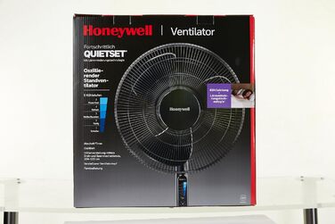 Осцилюючий баштовий вентилятор Honeywell QuietSet для всієї кімнати (5 налаштувань швидкості, коливання 80, функція таймера, автоматичне вимкнення освітлення, дистанційне керування) (HSF600, одинарний)