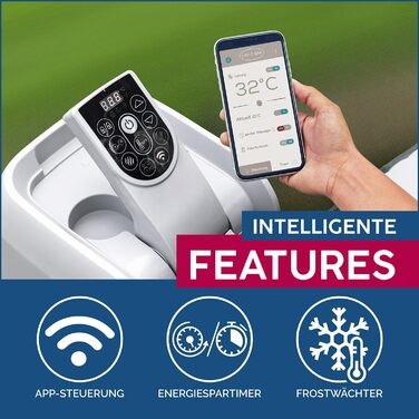 Надувний спа-басейн з гідромасажем Bestway LAY-Z-SPA XXL Mauritius AirJet з Wi-Fi, овальний, 270 x 180 x 71 см