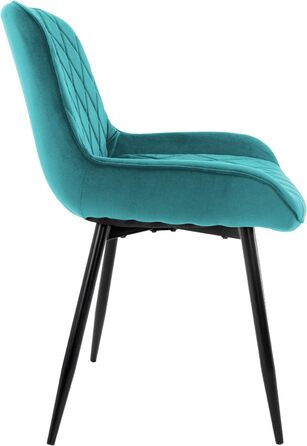 Крісла для обідньої зони ML-Design, темно-зелені, з підлокітниками та спинкою, комплект 2 шт.