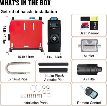Дизельний опалювач VEVOR 5KW: 12V опалення для авто, RV, човнів, вантажівок, автобусів