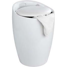 WENKO Candy: табурет для ванної кімнати з місцем для зберігання, 20л, білий