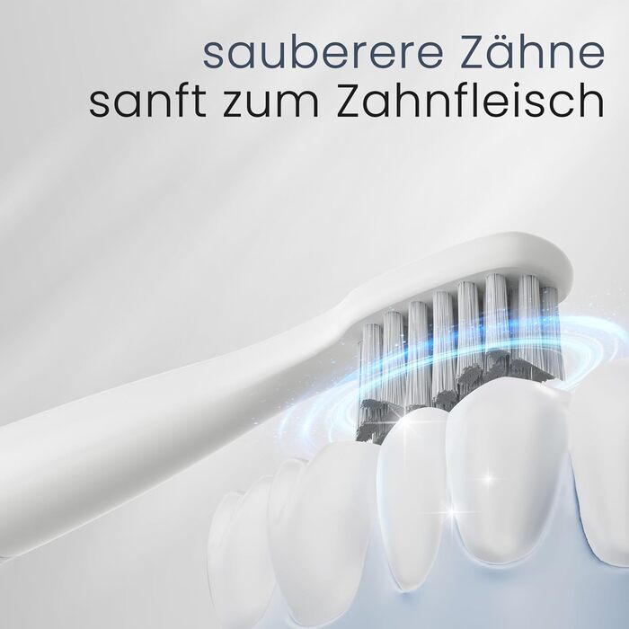 Звукова зубна щітка LAMES ультралегка та компактна, до 100 днів роботи від акумулятора, 3 режими чищення, Smart-Timer, USB зарядка, чорна
