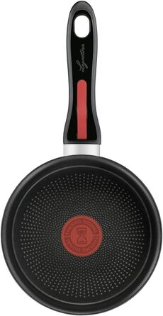 Каструля Lagostina Linie Rossa з нержавіючої сталі, чорна, Ø 16 см, для індукційних плит, газу та духовки до 175 °C, з бортиком, антиковзні ручки