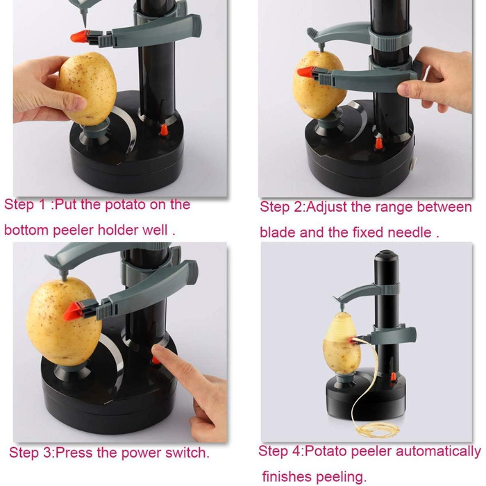 Багатофункціональний електричний Овочечистка ARSUK Автоматичний обертовий яблучний Овочечистка машина для очищення картоплі овочерізка Нержавіюча з