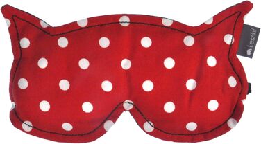 Маска для сну Leschi Sleep Mask Luna, чорна (Polka Dot Red / Midnight)