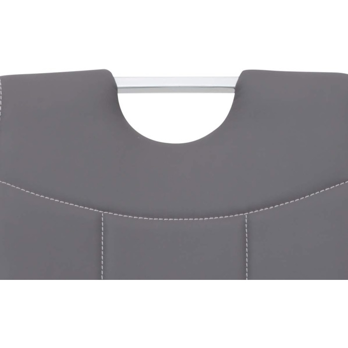 Набір кухонних стільців Hela Ruby, 4 шт., сірий, штучна шкіра, металевий каркас, 140 кг