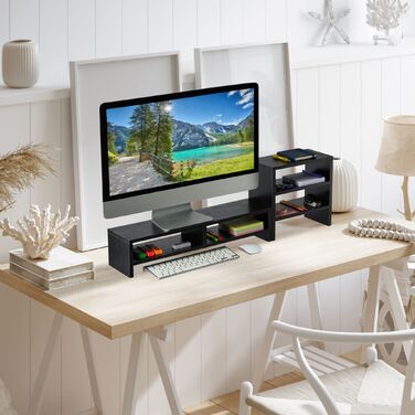 Підставка для монітора Relaxdays з полицями