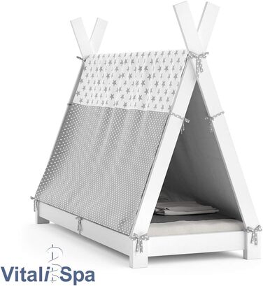 Ліжко VitaliSpa Teepee Teampee, 148 x 76 см (Сірий)