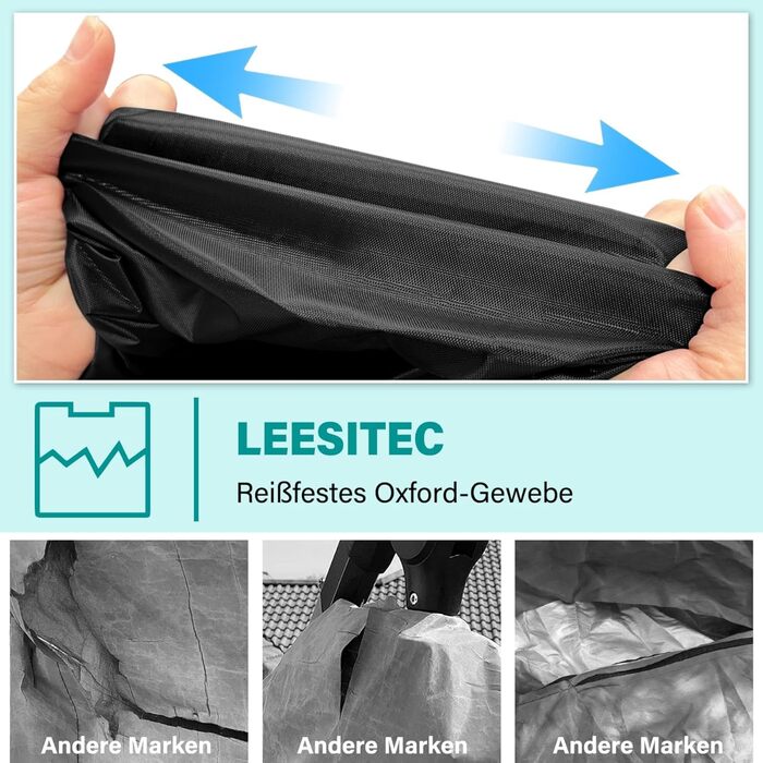 Чохол для парасольки великої, до 4 м, чорний (280 x 40/80/50 см) - захист від сонця, вітру та снігу