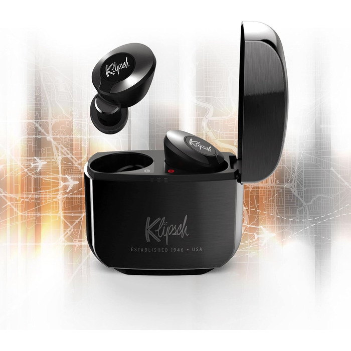 Бездротові навушники Klipsch II True Wireless ANC Gun Metal, універсальний розмір, шумозаглушення