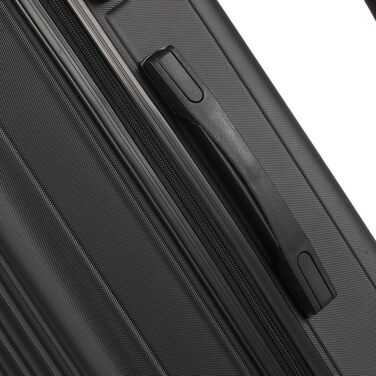 Набір валіз LALAHO 3/4/5 шт. з косметичками, ABS, чорний. Валізи для подорожей, ручна поклажа