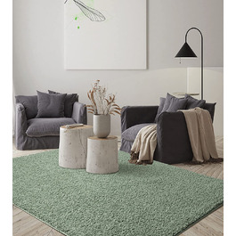 Килим для дому The carpet з високим ворсом 160х230 см зелений