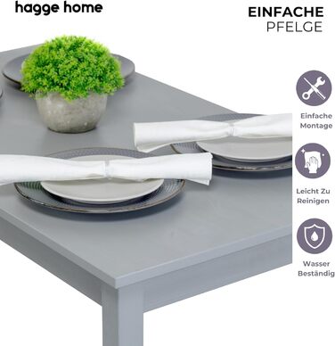 Скандинавський стіл Hagge Home 68x68 см сірого кольору - обідній, кухонний, письмовий, для home office та дитячої кімнати