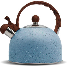 Чайник в стилі ретро з нержавіючої сталі, чайник з каннелюрами для кип'ятіння води, чайник об'ємом 2,5 літра для