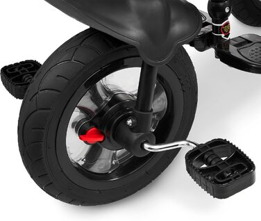 Триколісний велосипед HyperMotion з ручкою для батьків 3-в-1, сірий - для дітей від 1 до 4 років (до 20 кг)