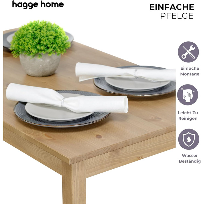 Стол Skandinavisch Holz від Hagge Home: 68x68 см, колір коричнева дуб, для кухні, їдальні, офісу, дитячої кімнати