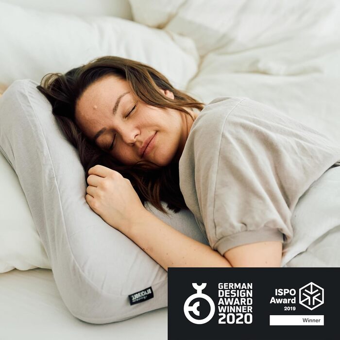 BLACKROLL® Recovery Pillow Set Jersey Anthrazit: ергономічна подушка для шиї та голови з Memory Foam (з додатковим чохлом), Made in Germany