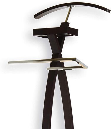 Стійка для одягу Herrendiener з вішалкою для штанів, практичний буфет для одягу з полицею для прикрас, сучасний чоловічий/жіночий стійка для одягу білого (темно-коричневого) кольору