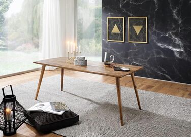 Стіл для їдальні FineBuy Sheesham, масив дерева, стиль кантрі, на 4-6 осіб