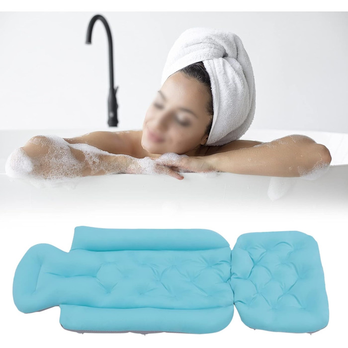 Подушка для ванни Ganzkörper, підтримка спини, дихаючий аксесуар для ванни. Підходить для голови, ніг та плечей, забезпечує комфорт та розслаблення у ванні.