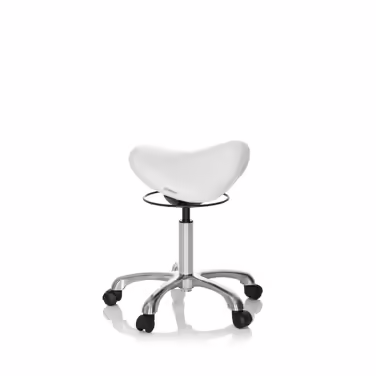 Стільець-сідло / крісло-сідло ORTHO SIT зі штучної шкіри білий hjh OFFICE