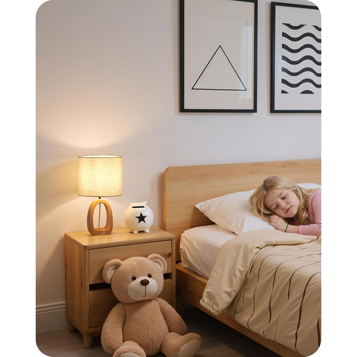 Дерев'яна торшерна лампа GOEBLESON для спальні, вітальні, готелю. Сучасний дизайн, кольор сірий, E27, LED 2700K, кільцева форма, ZME07TLD05N1