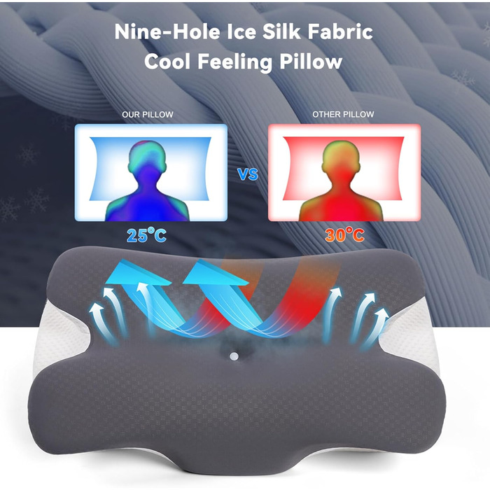 Подушка для шиї Vipfree сірого та білого кольорів