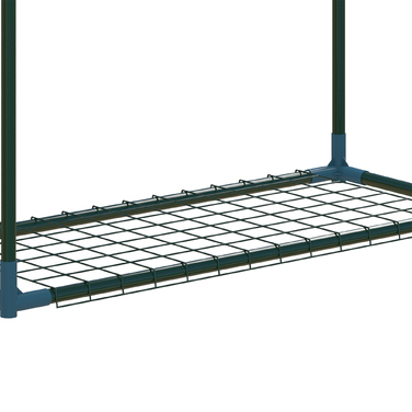 Настінна полиця для рослин, набір з 2 шт., по 4 полиці на кожну, можна використовувати разом або окремо, сталь, зелена, 70 x 27 x 110 см