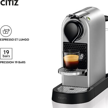 Кавомашина Nespresso Krups Citiz Silver YY4118FD – компактна та стильна
