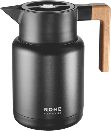 Термос Rohe Germany Isidor, 1.4 л, з нержавіючої сталі, чорний