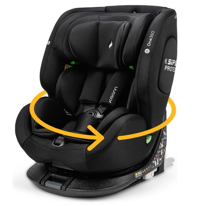 Дитяче автокрісло Osann One360 група 0/1/2/3 (0 36 кг), Дитяче автокрісло з Isofix (i-Size All Black)