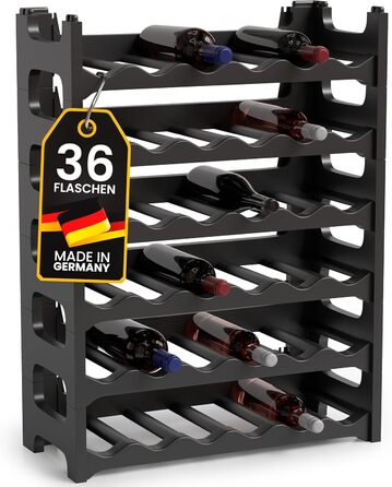 Стелаж для пляшок Alpfa на 36 пляшок, антрацит - Made in Germany