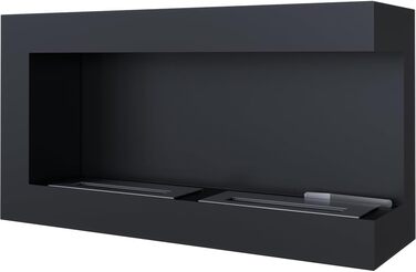 Камін 600x280мм Камін з лівою стінкою Ethanol Black Кутовий камін (900 x 280 мм)