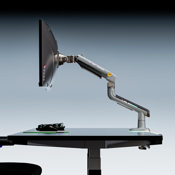 Кріплення для монітора NB Ergonomic для широких моніторів до 60 дюймів, RGB, навантаження до 20 кг, VESA 75/100 (Lake Blue)