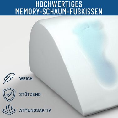 Підставка для ніг під стіл Everlasting Comfort з Memory Foam - ергономічна, чорна