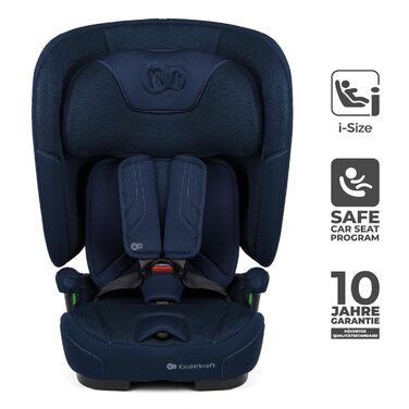 Автокрісло Kinderkraft FIX2GO i-Size 76-150 см (15 міс - 12 років), ISOFIX, Top Tether, SPS+, H-GUARD+, сіре (Blue)