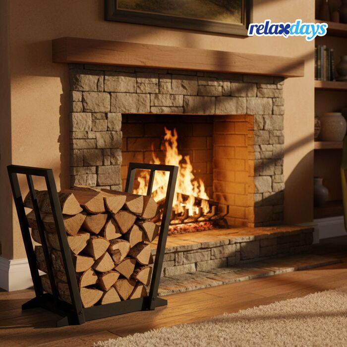 Стильна полиця для дров Relaxdays у формі V