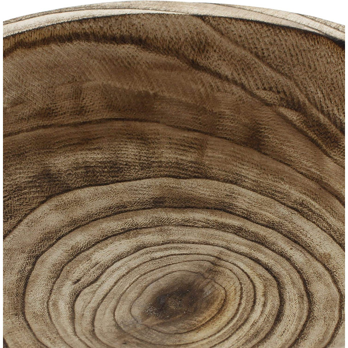 Дерев'яна чаша 'Палаюча', кругла дерев'яна чаша діаметром близько 28 х 10 см