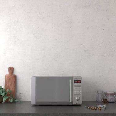 Мікрохвильова піч Cecotec Pro Clean 5020 Mirror 20л, 700 Вт, нержавіюча сталь, LCD дисплей, 8 програм, 3D Wave, функція Ready 2 Clean