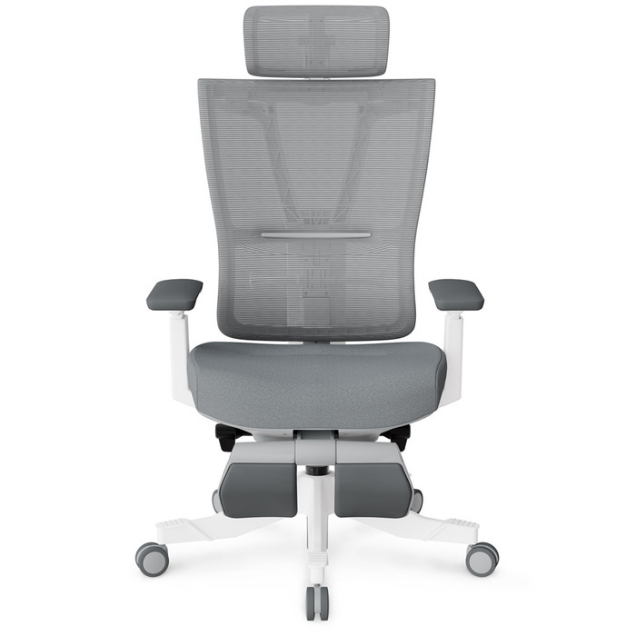 Крісло Mealux S6 Air Fabric Grey White (арт. HF-S6 F/GW)