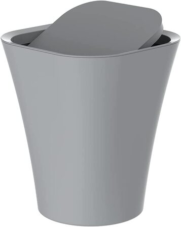 Косметичне відро Eisl для ванної (3 літри) з нержавіючої сталі, кришка з автоматичним опусканням, ванна кімната зі знімним гігієнічним відром, косметичний сміттєвий бак відро для сміття (відкидна кришка)