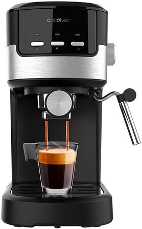 Еспресо-машина Cecotec Compact Power Espresso 20 Retro Green - 1100 Вт, 20 бар, Thermoblock, капучинатор, 1.25 л
