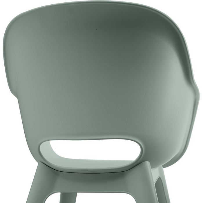 Садове крісло Allibert Akola 2 шт., пластик, 56.7×55.8×80.1 см, шаленське крісло-купол для саду, тераси, їдальні, вінтажне зелене