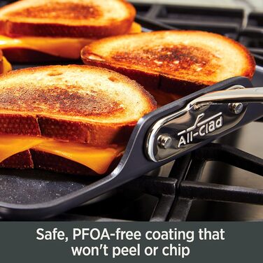 Сковороди All-Clad Essentials, антипригарне покриття, харт-анодоване покриття, 21.6 та 26.7 см, 2 шт., сірі