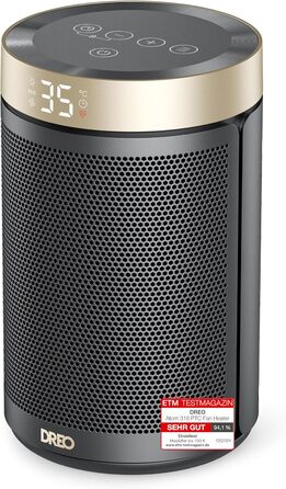 Електричний обігрівач Dreo Atom 316: тихий, керамічний, з термостатом та захистом, 1500W