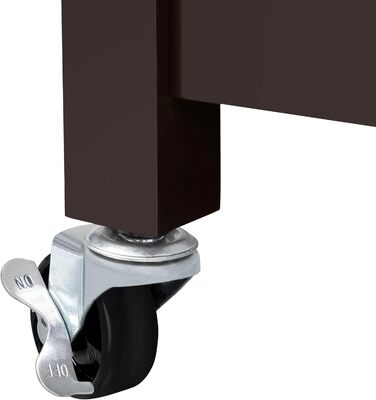 Сервізний візок Yaheetech з шухлядою, кухонний візок з 2 полицями, на коліщатках, 51 x 101,5 x 92 см, білий (Espresso)