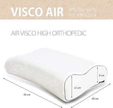 Ортопедична подушка для шиї sei Design з Memory Foam – підтримка шиї, Oeko-Tex®, охолоджуючий чохол з Lyocell, для тих, хто спить на спині та на боці (висока ортопедична підтримка)