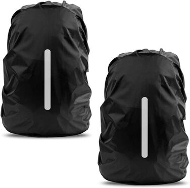 Рюкзак YONO Rain Cover водонепроникний - Світловідбиваючий чохол для рюкзака Літак - Польотна сумка - від 71 до 80 літрів - XXL (чорний)
