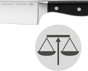 Набір ножів WMF Spitzenklasse Plus з підставкою, 5 предметів, Made in Germany, з бамбуковою підставкою та кухонними ножицями